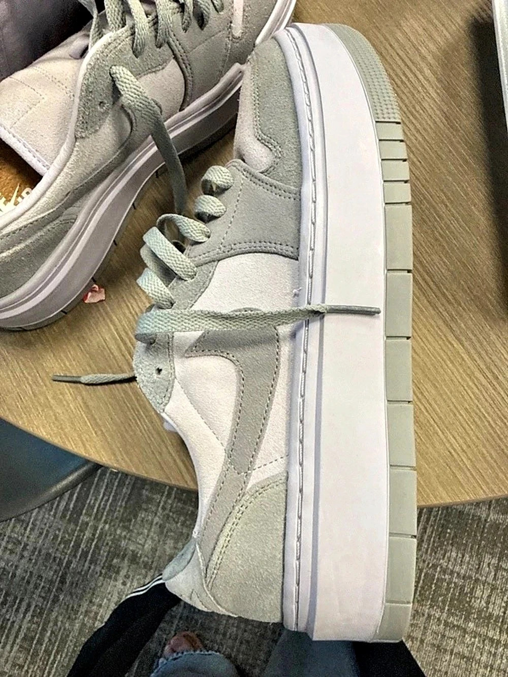 Nike Air Jordan 1 Elevate Low Sneakers Gray & White US 11